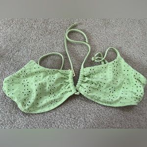 Hollister Green Bikini Top- Size Medium